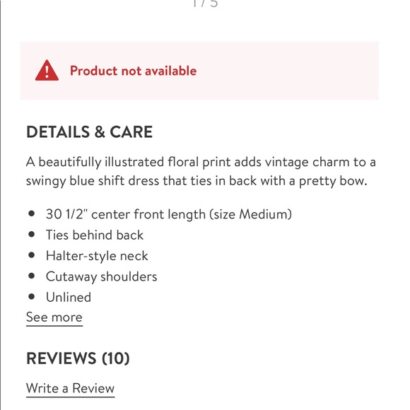 Bp print halter dress, size small - Picture 3 of 5